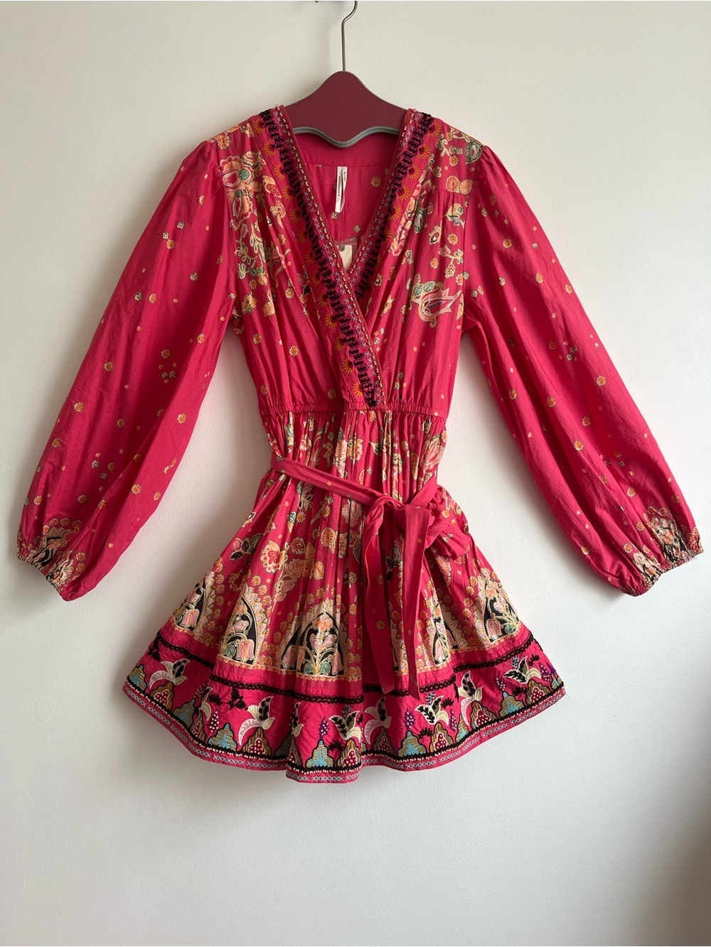 Anthropologie Raquel Embroidered Mini Dress in Pink Combo - Picture 6 of 16